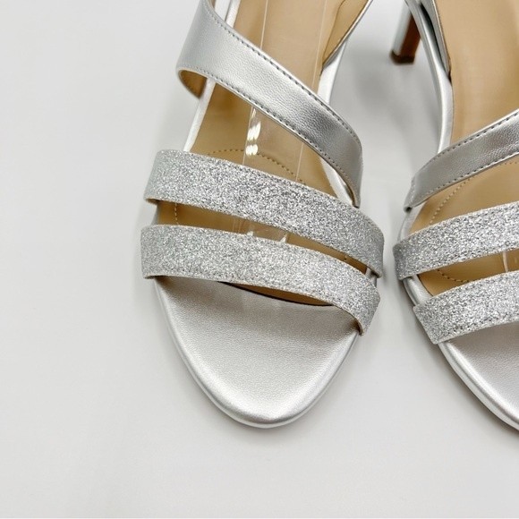 Naturalizer‎ Women's Silver Metallic Glitter Taimi Strappy Dress Sandal Heels 7 - Picture 5 of 15